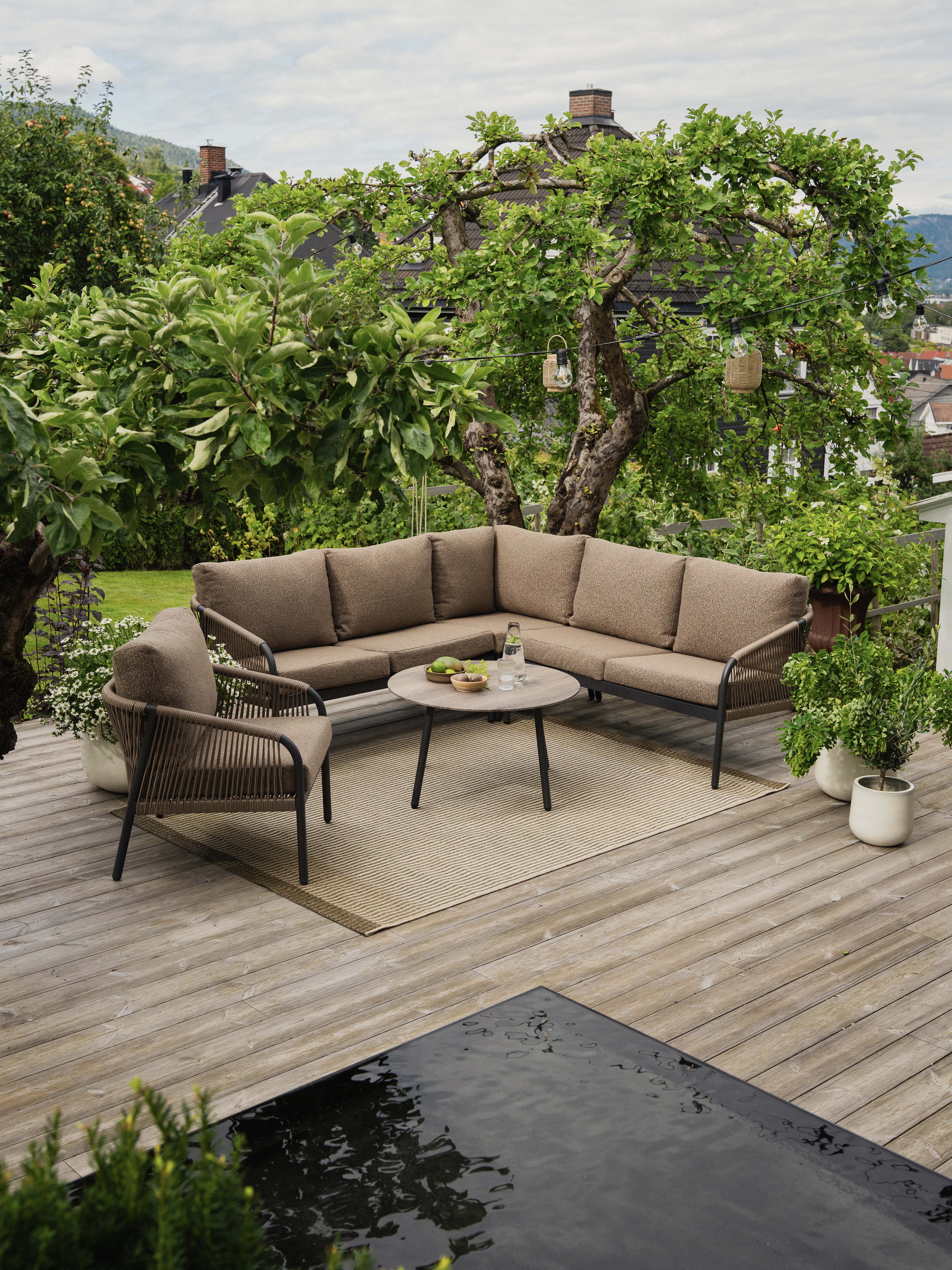 Hjørnegruppe i beige