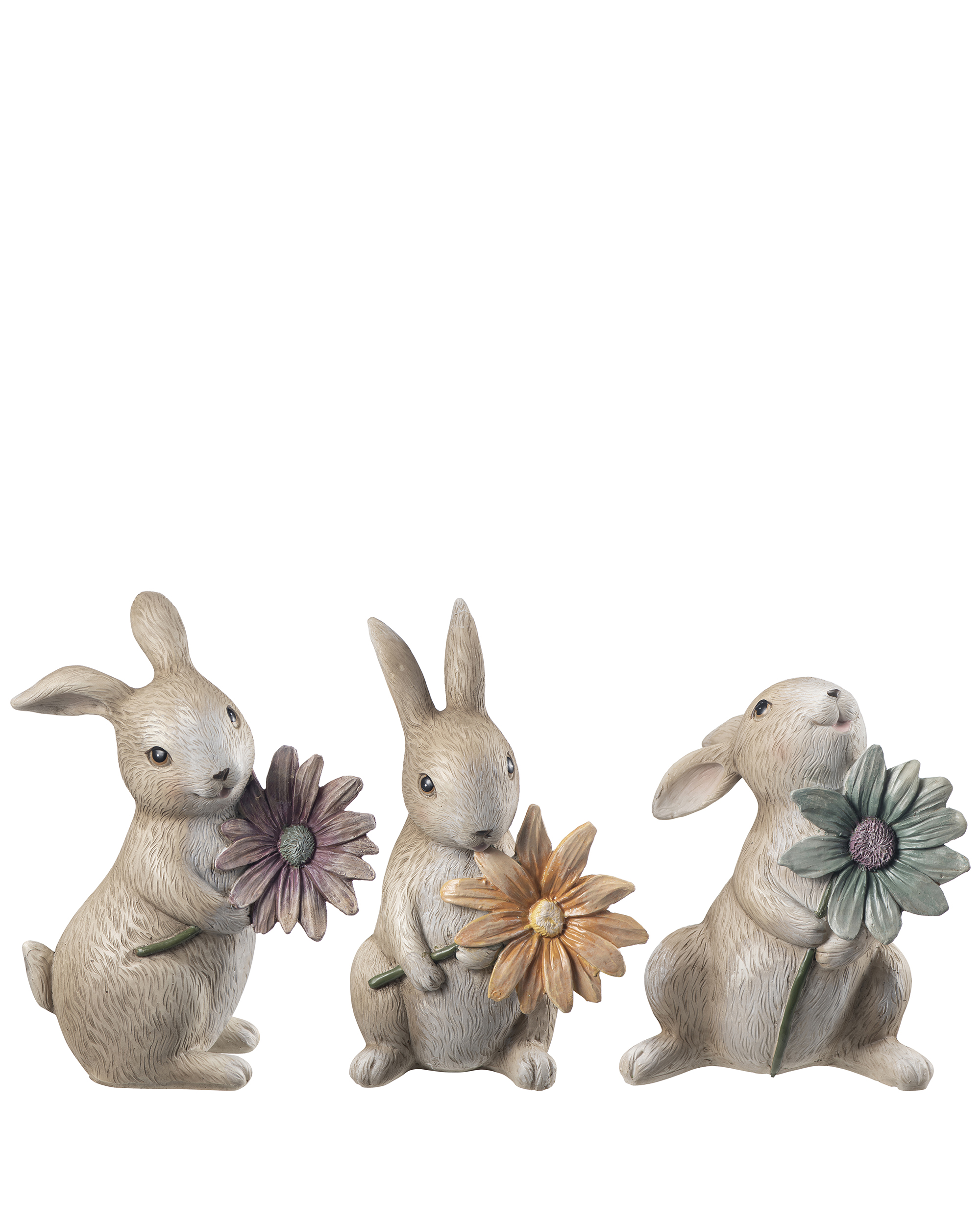 Kanin med orange blomst