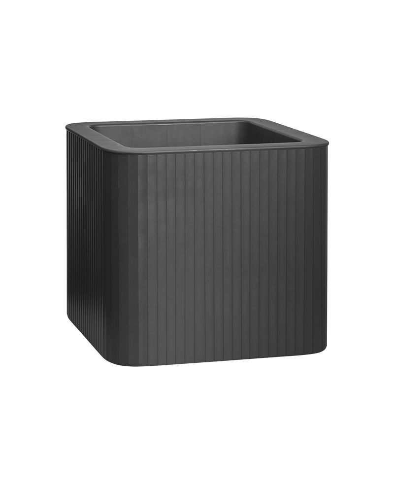 Jive plantekasse striper 40 cm antrasitt