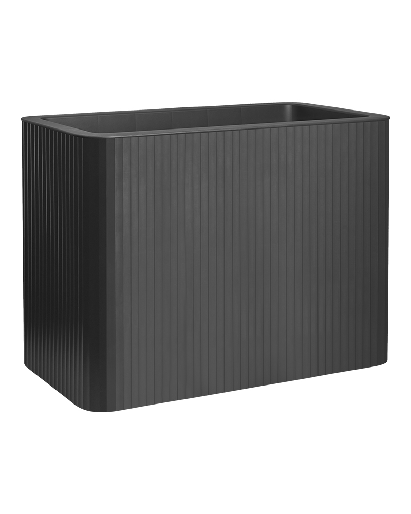 Jive plantekasse striper høy 80 cm antrasitt