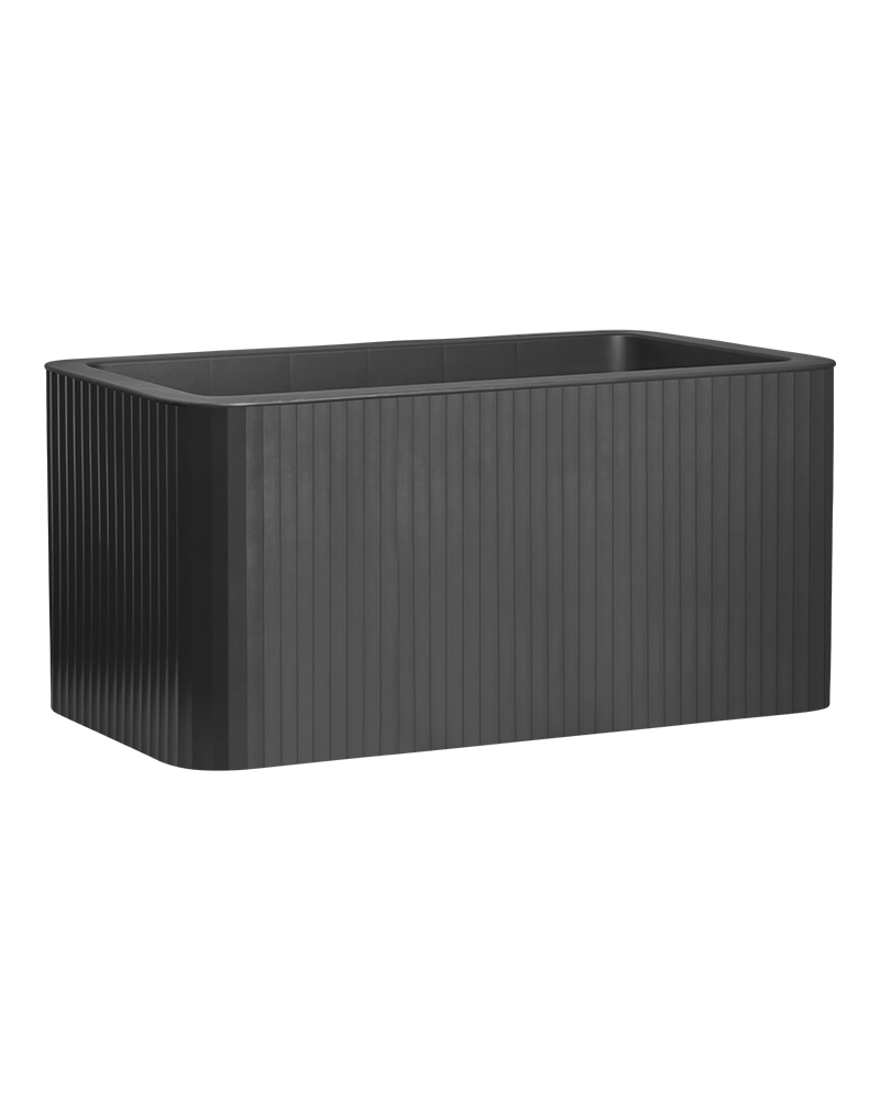 Jive plantekasse striper 80 cm antrasitt