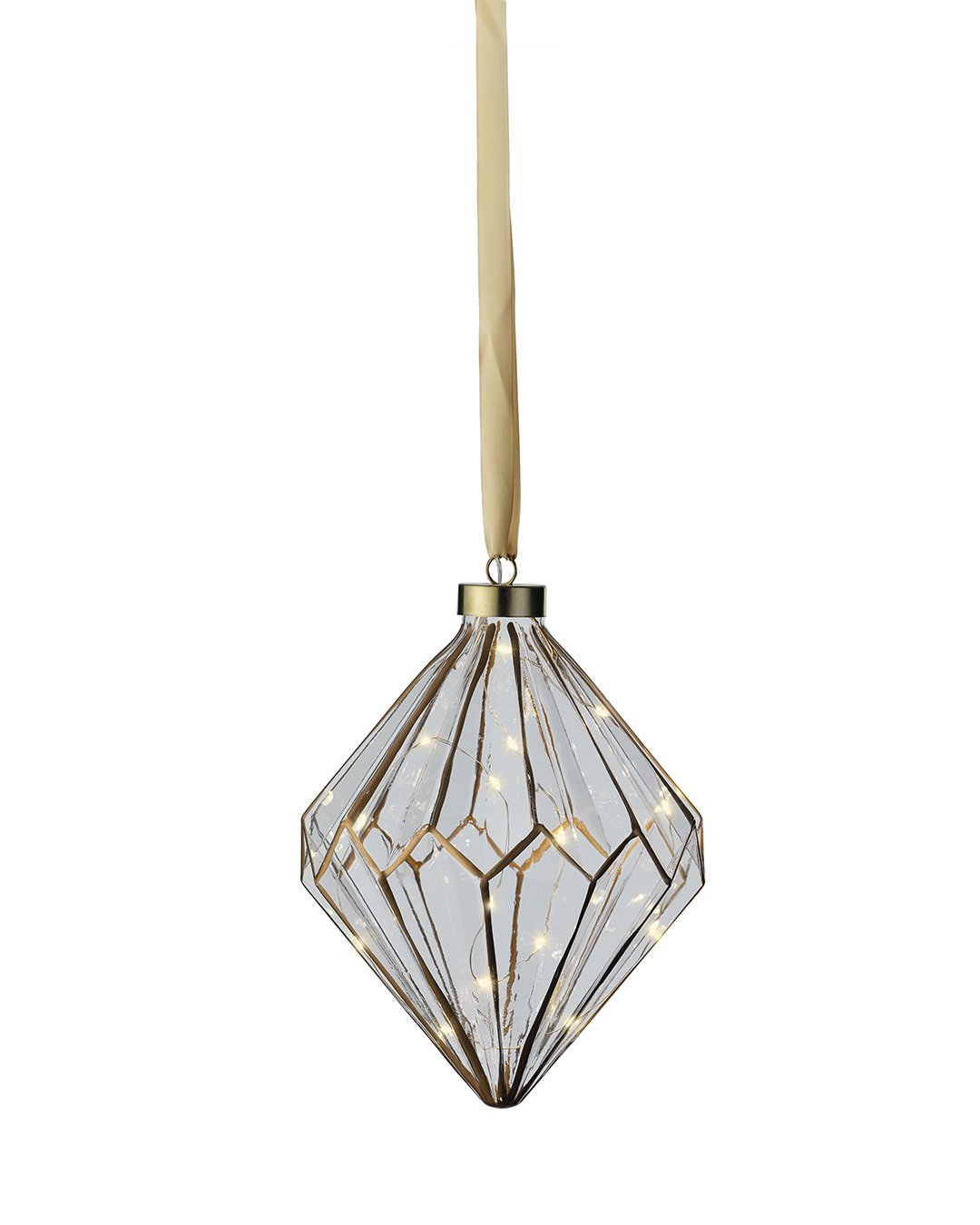 Dekorbelysning diamant med LED lys klart glass