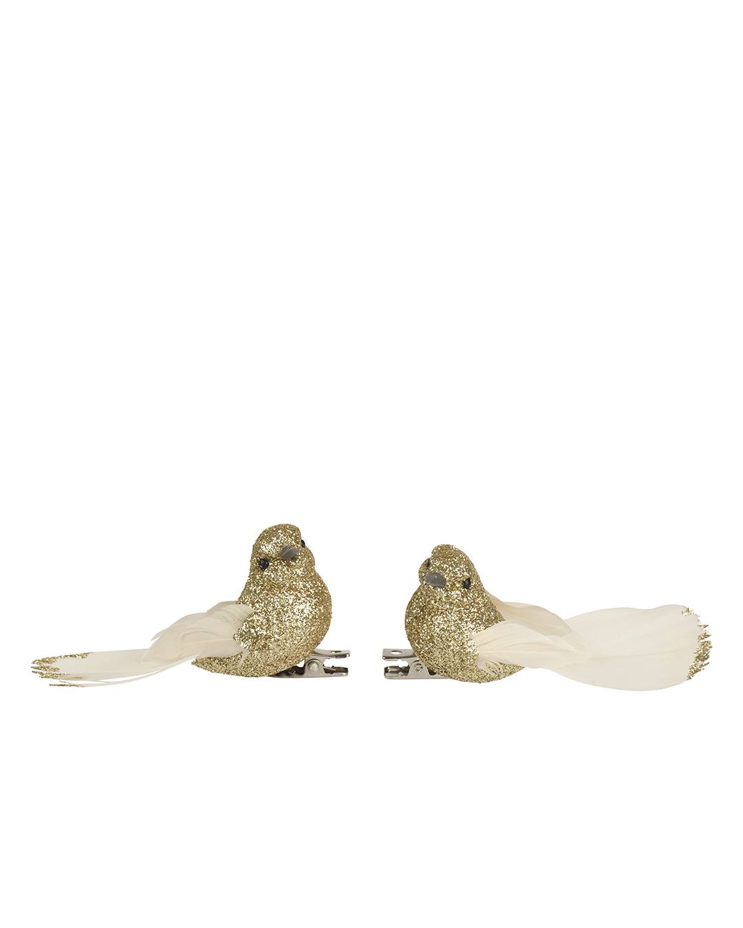 Dekorfugler mini gull H3,5 cm
