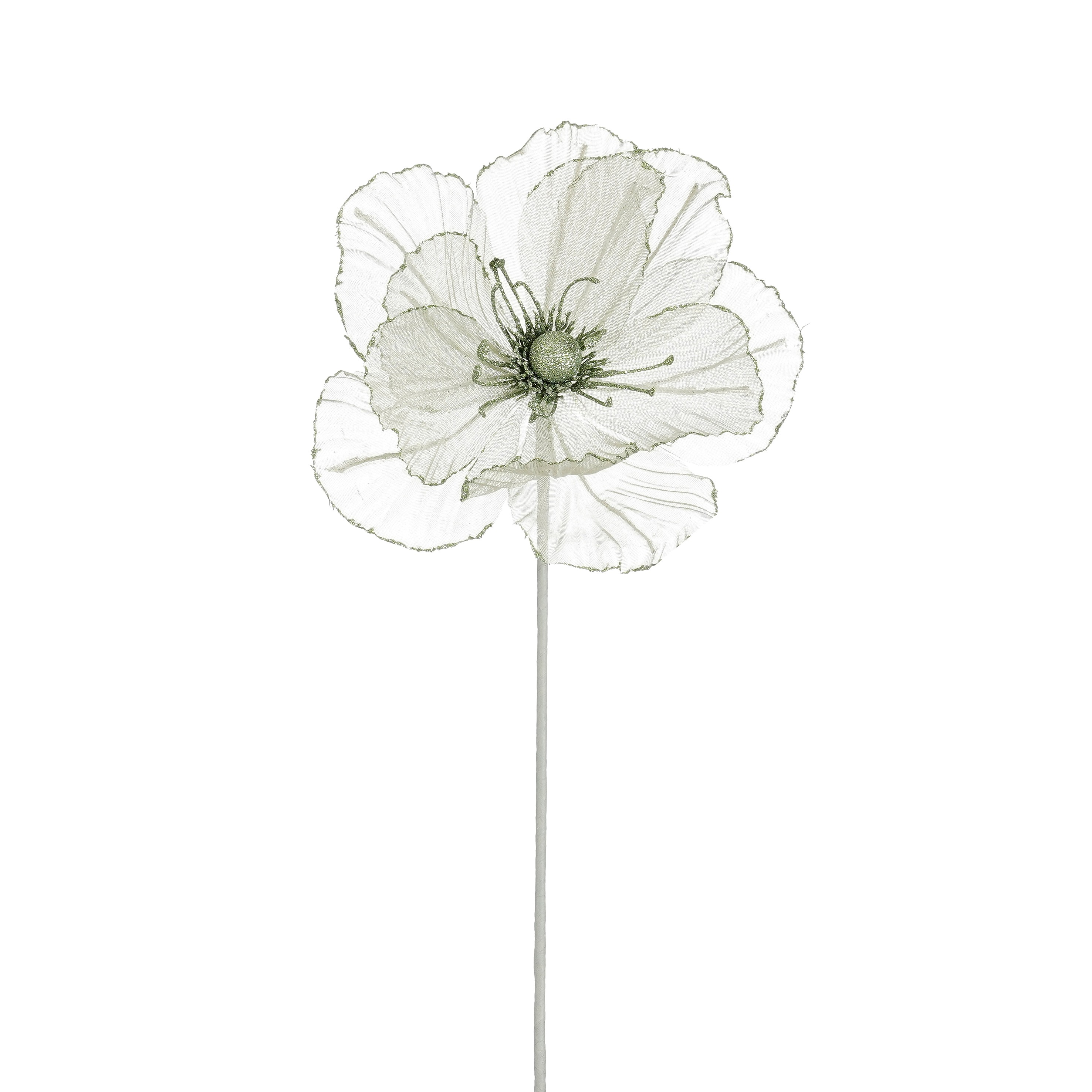 Dekorblomst med grønt glitter