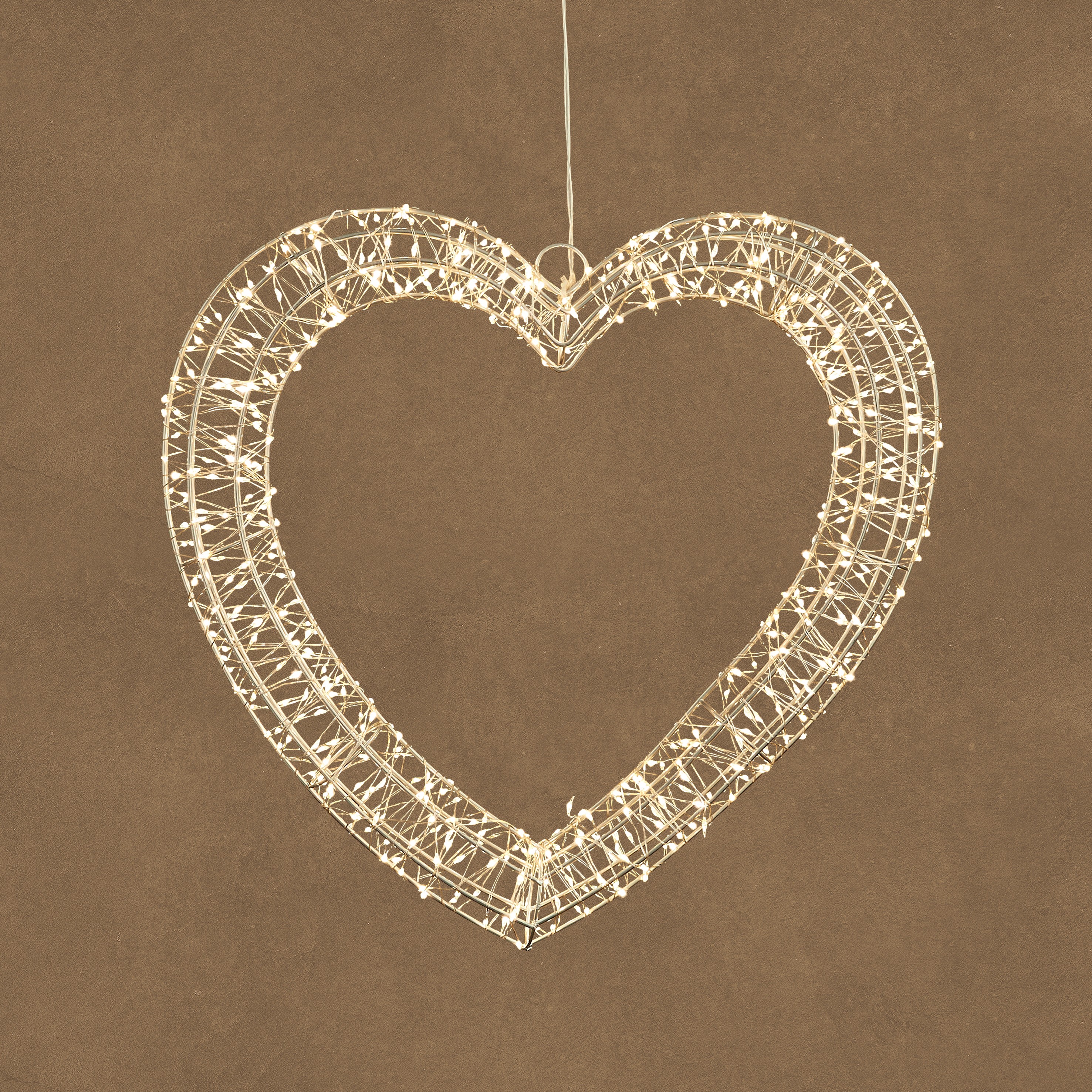 Dekorhjerte med 600 led lys