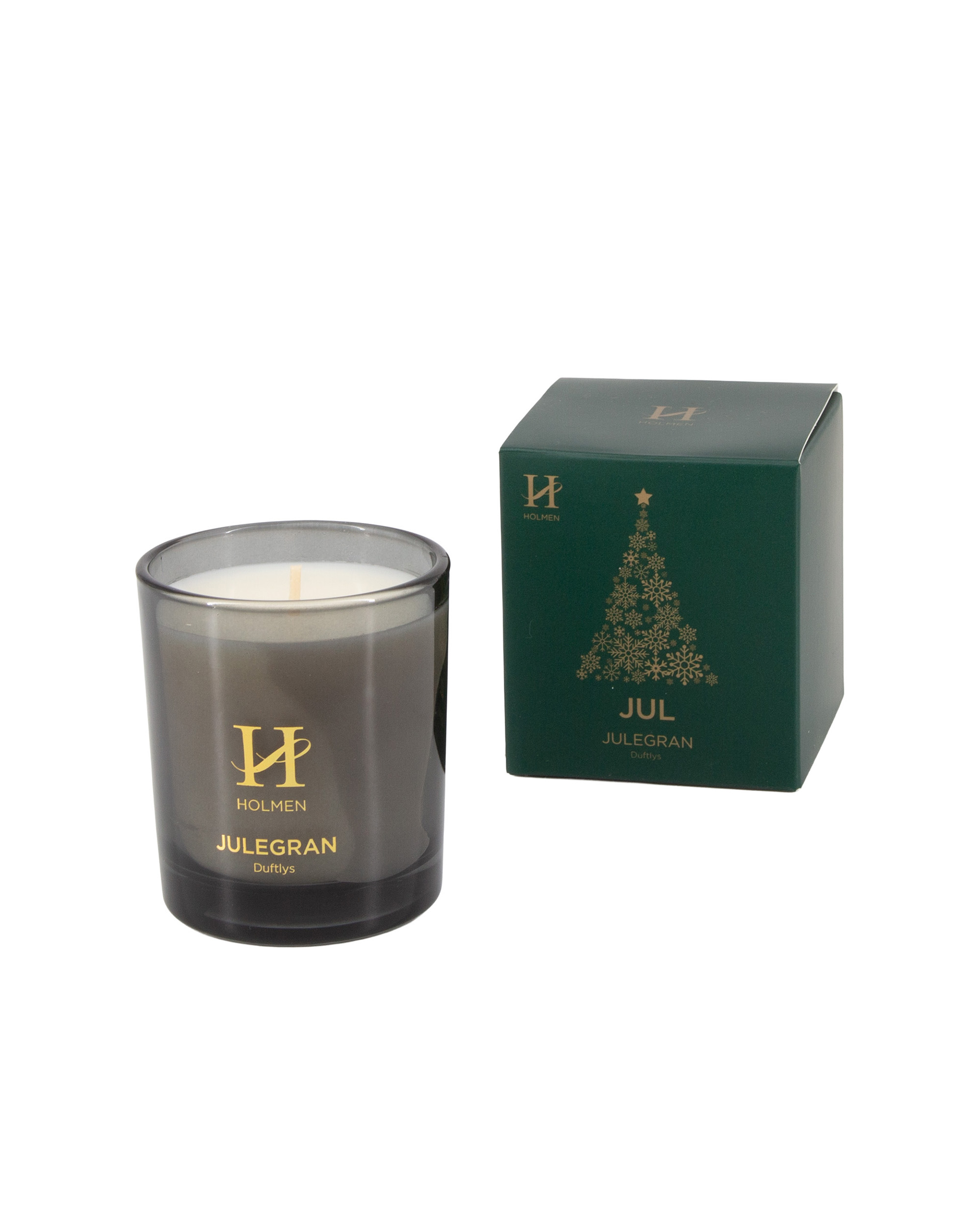 Duftlys Julegran H8 cm
