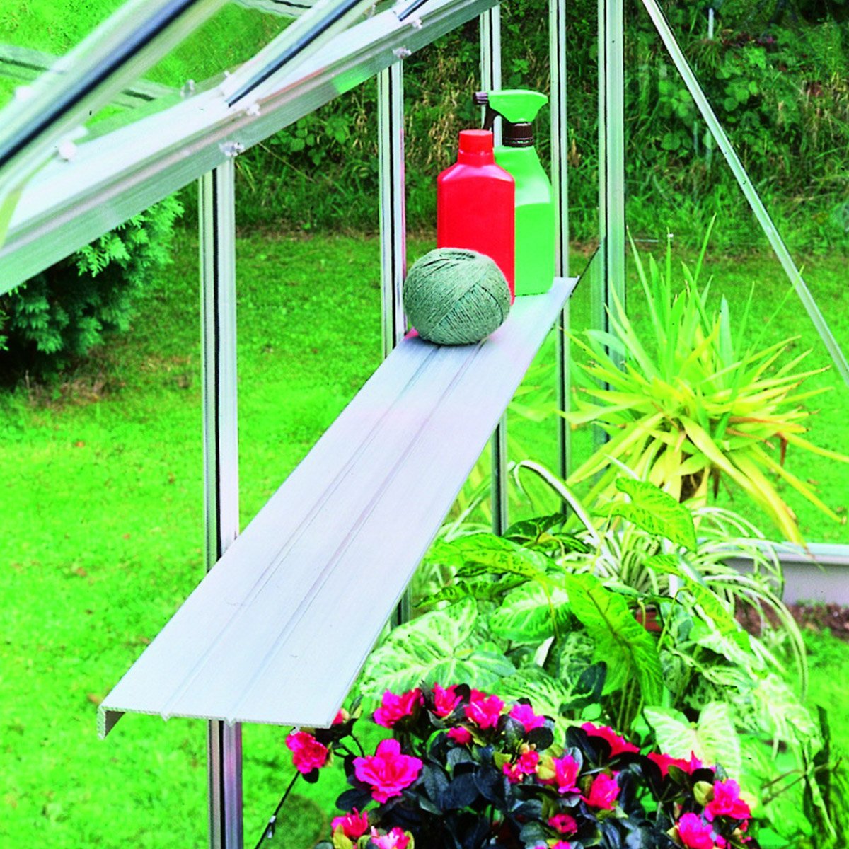 Aluminiumshylle 122 x 15 cm