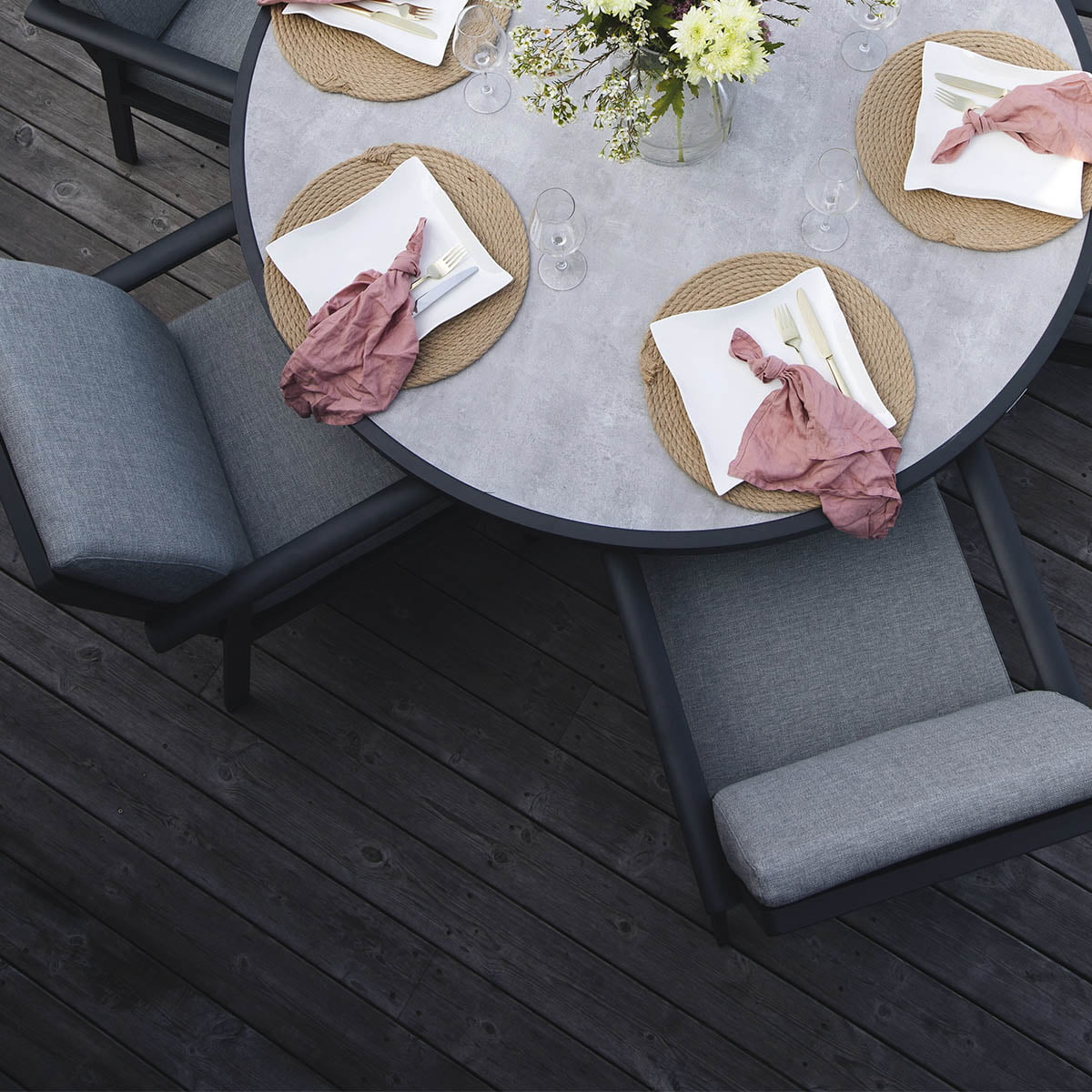 Spisestol Samvaro antrasitt