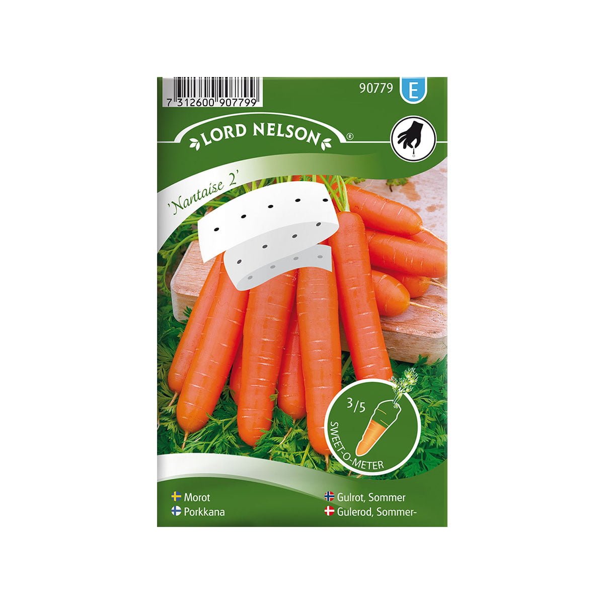 Sommergulrot Nantaise 2 - frøband fra Nelson Garden