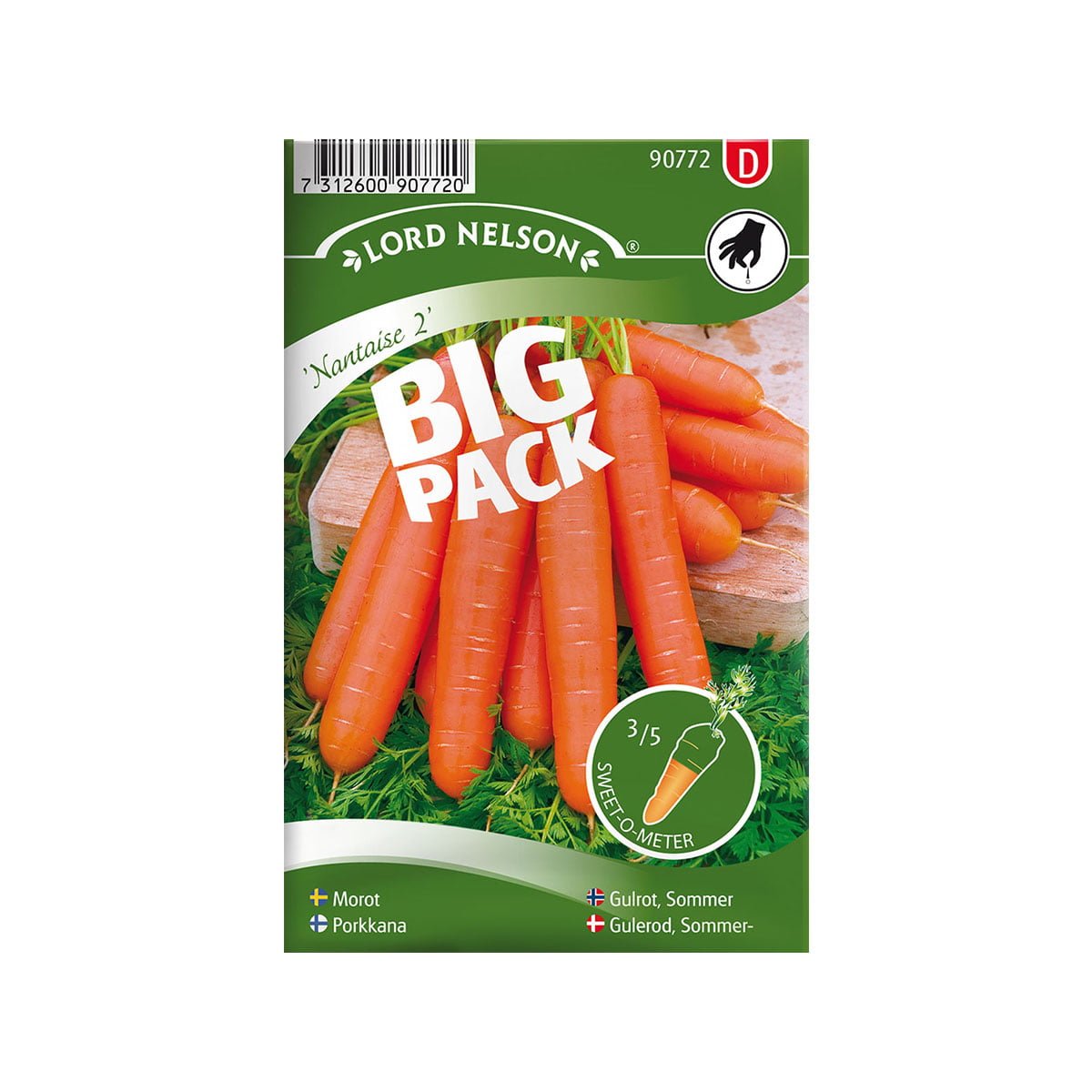 Bigpack med sommergulrot Nantaise 2 - frø fra Nelson Garden