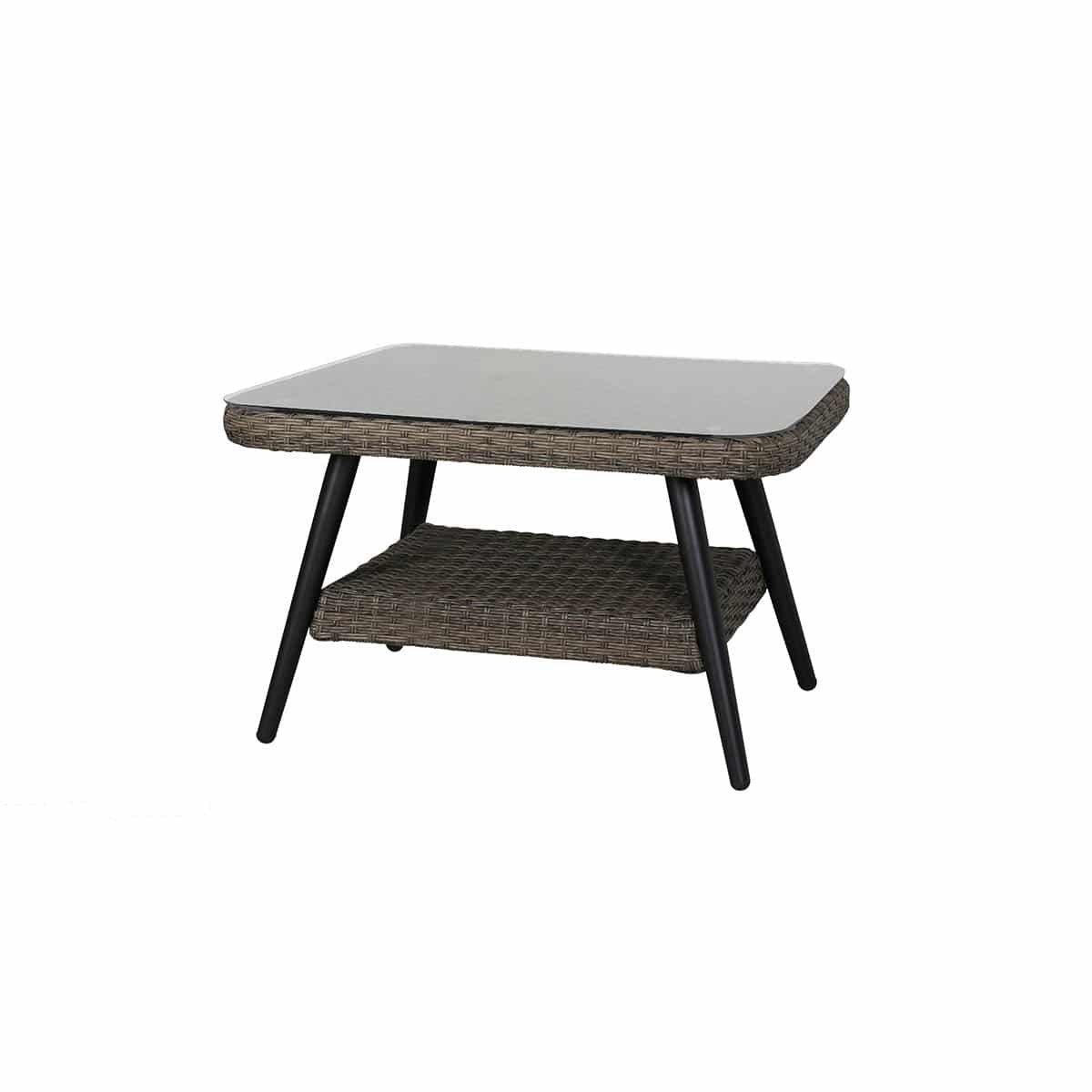 Bord Linnea 70 x 70 cm Latte 2in1/glass L70 B70 H45