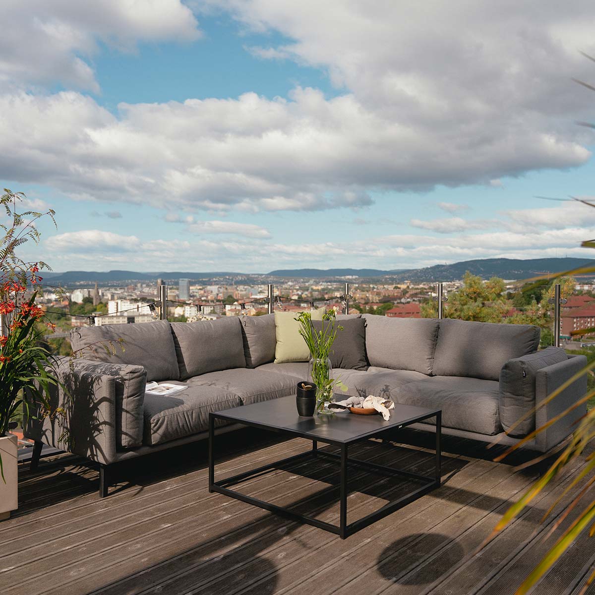 Hjørnesofa Scot sunbrella grå