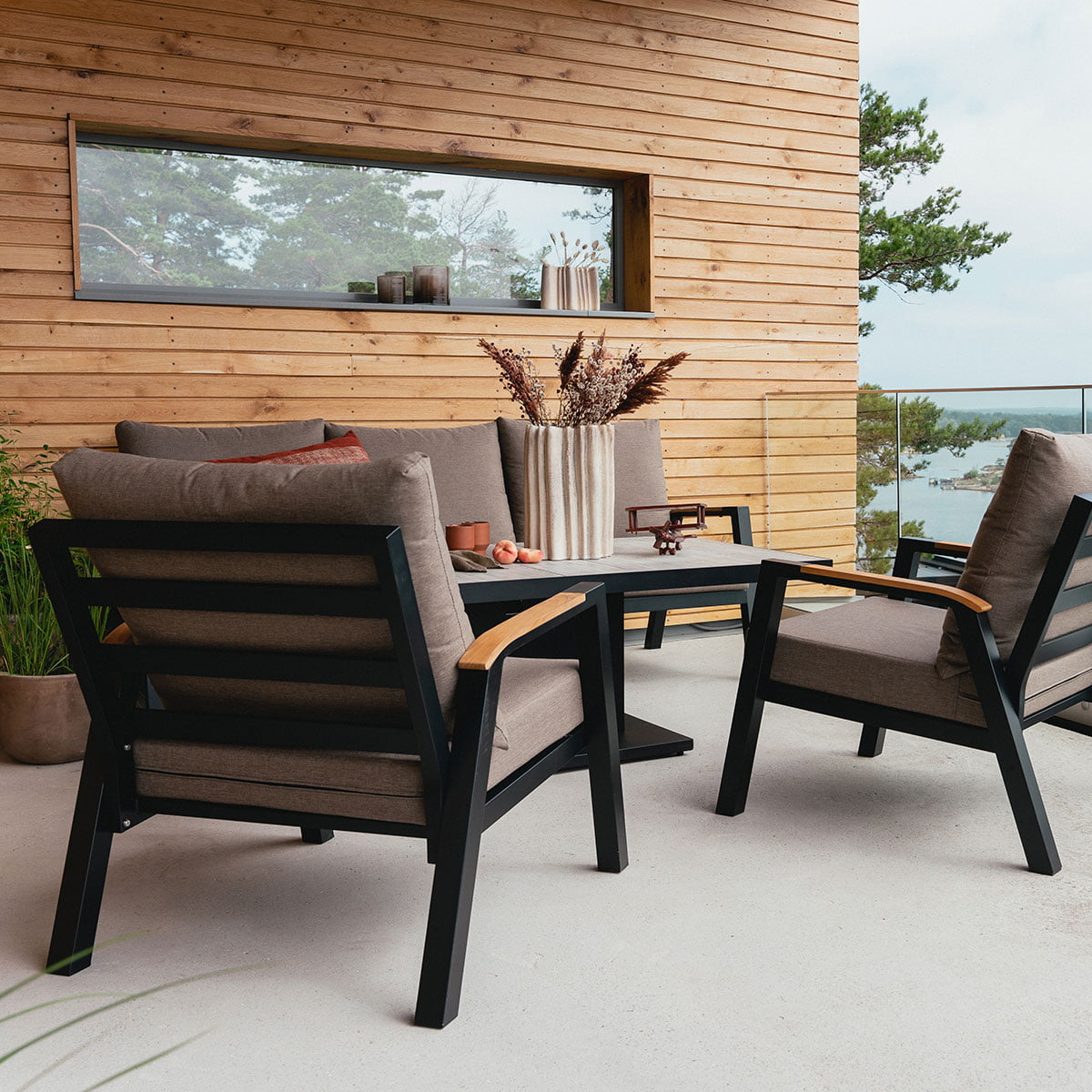 Kassandra 3+1+1 - Sort / Muskat / Teak