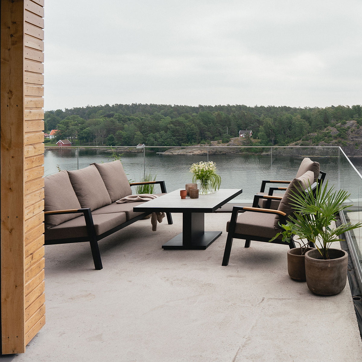 Kassandra 3+1+1 - Sort / Muskat / Teak