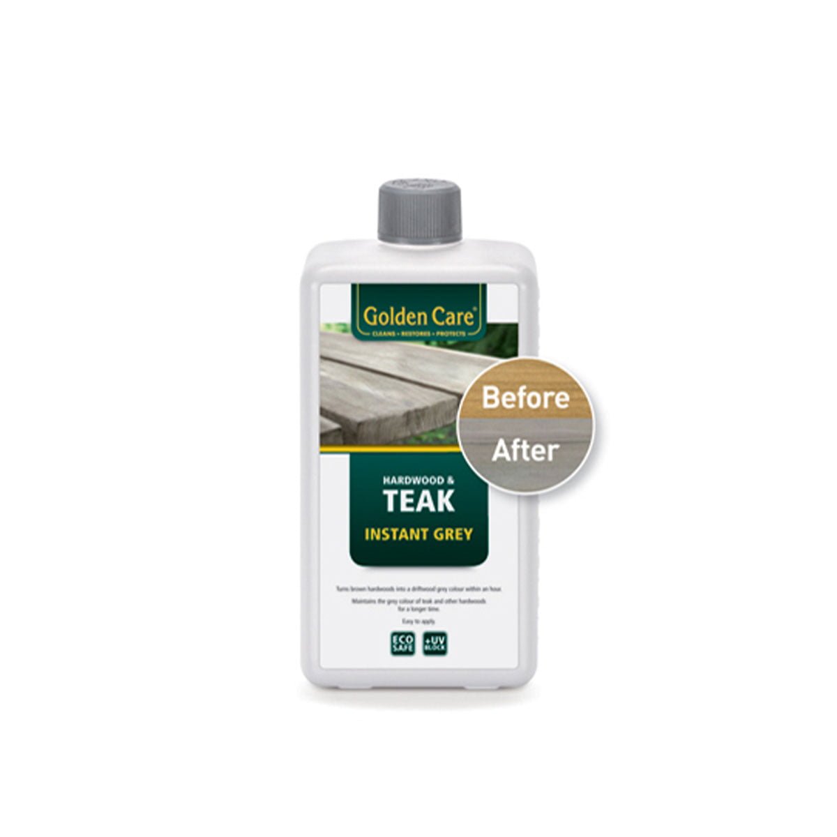 Lar deg forvandle gylden teak til grånet teak, eller vedlikeholde drivved-looken på gammel eller resirkulert teak.