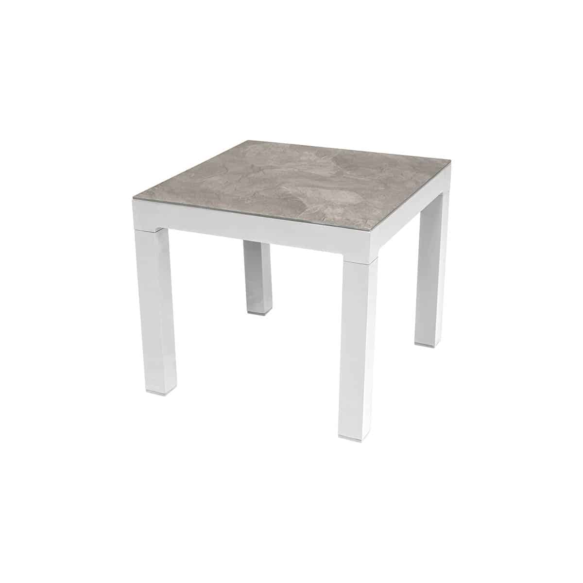 Sidebord Lindøy hvit aluminium