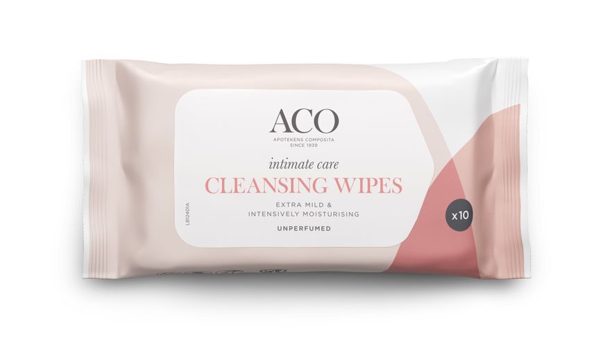 Aco intimate care clean wipes 10 stk