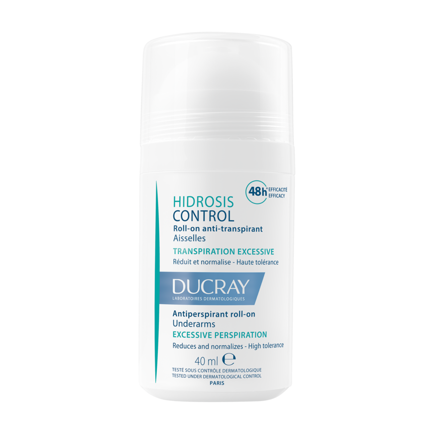 Ducray Hidrosis Control roll-on antiperspirant, 40 ml flaske.