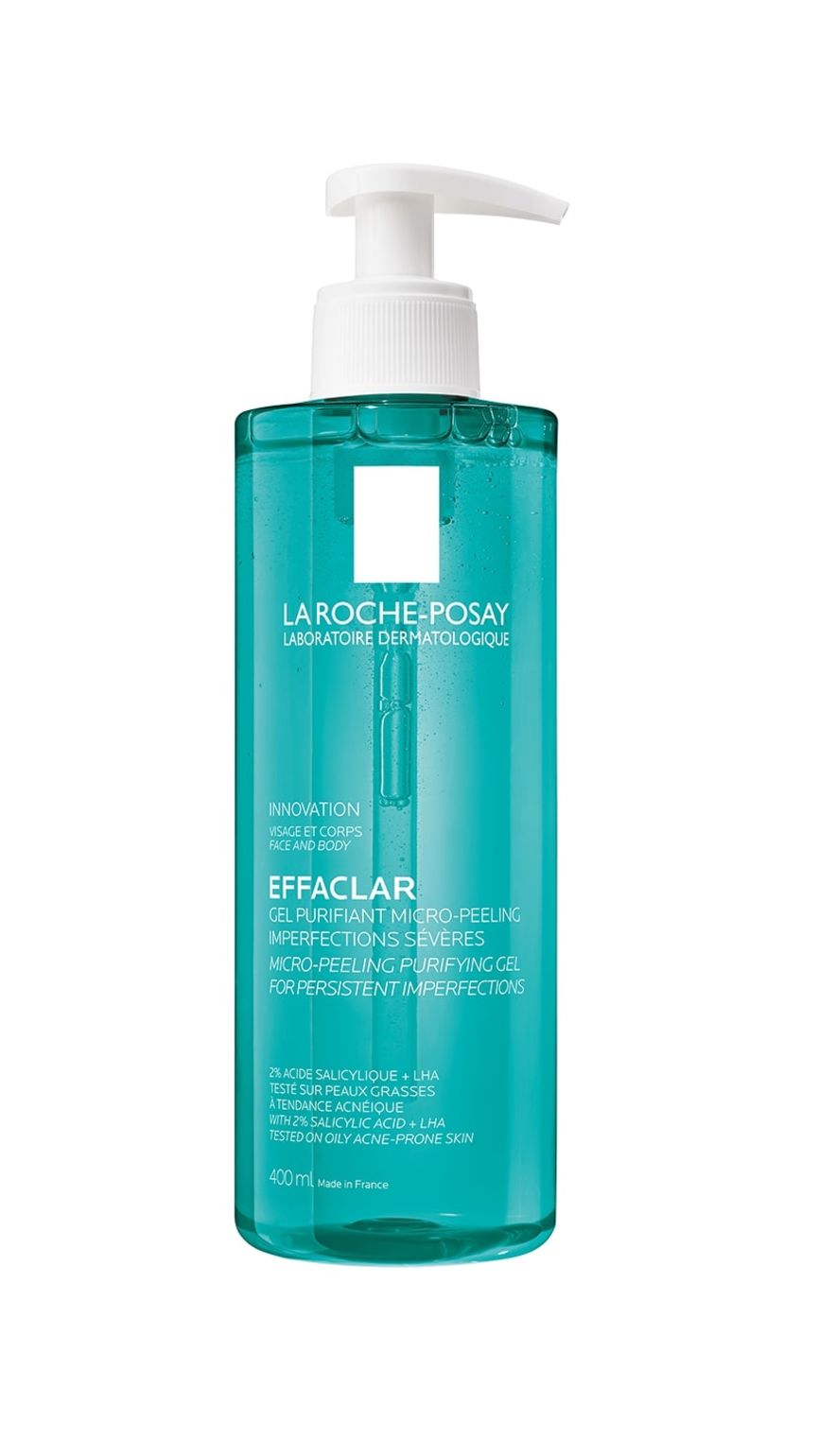 Bilde av en flaske med La Roche-Posay Effaclar micro peeling rensegele 400 ml