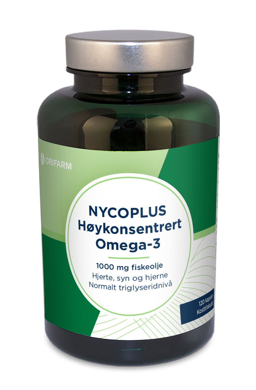 Produktbilde for Nycoplus Høykonsentrert omega-3 1000mg kapsler 120stk