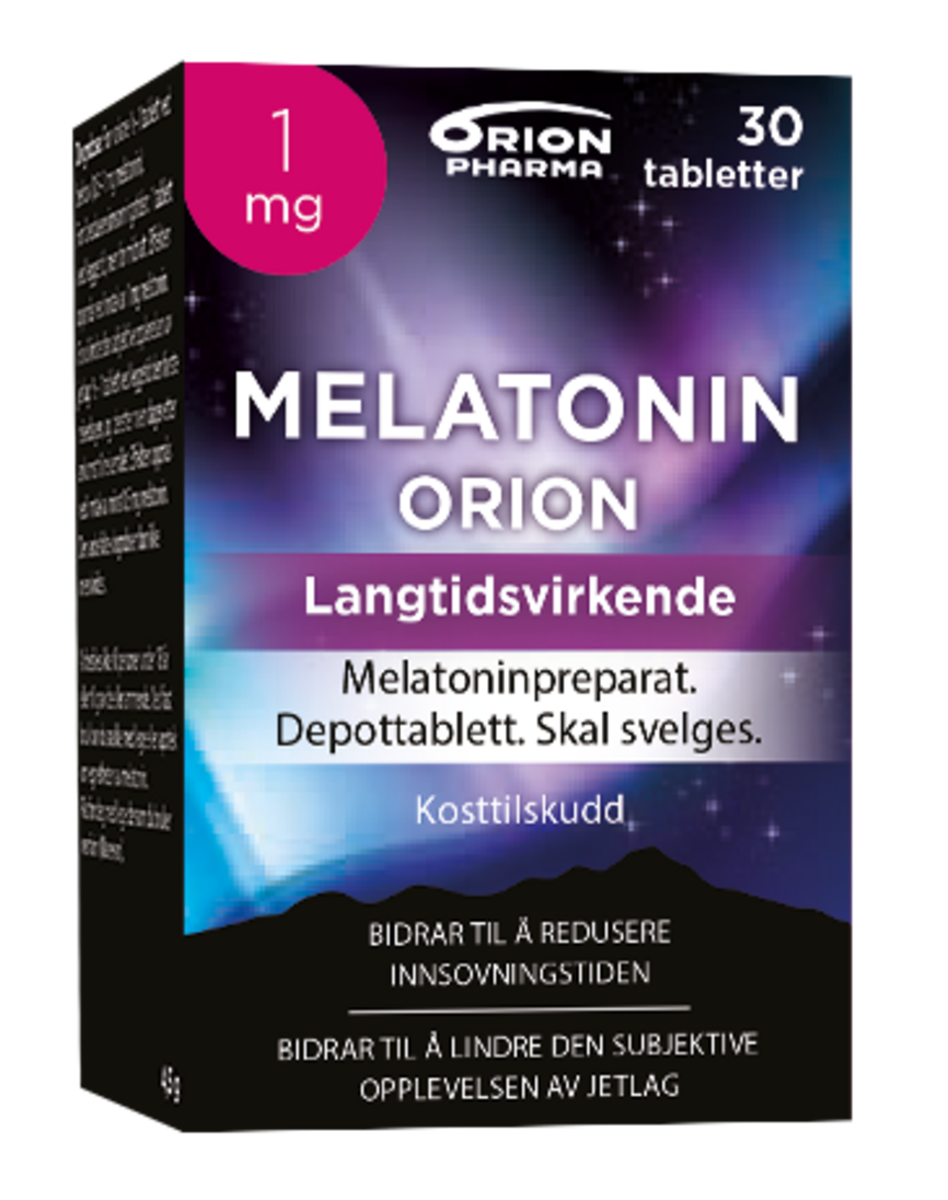 Produktbilde for Melatonin Orion Depottabletter 1 mg 30 tabletter