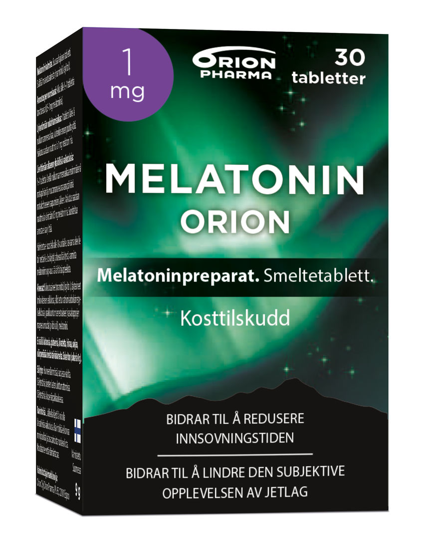 Produktbilde for Orion Melatonin 1mg 30 smeltetabletter