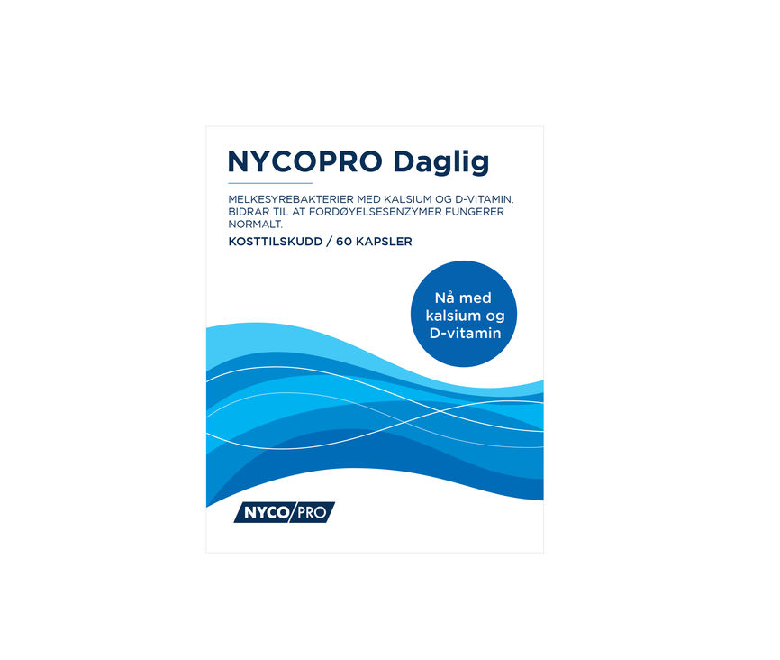 Produktbilde for Nycopro Daglig melkesyrebakterier kalsium + vitamin D kapsler 60 stk