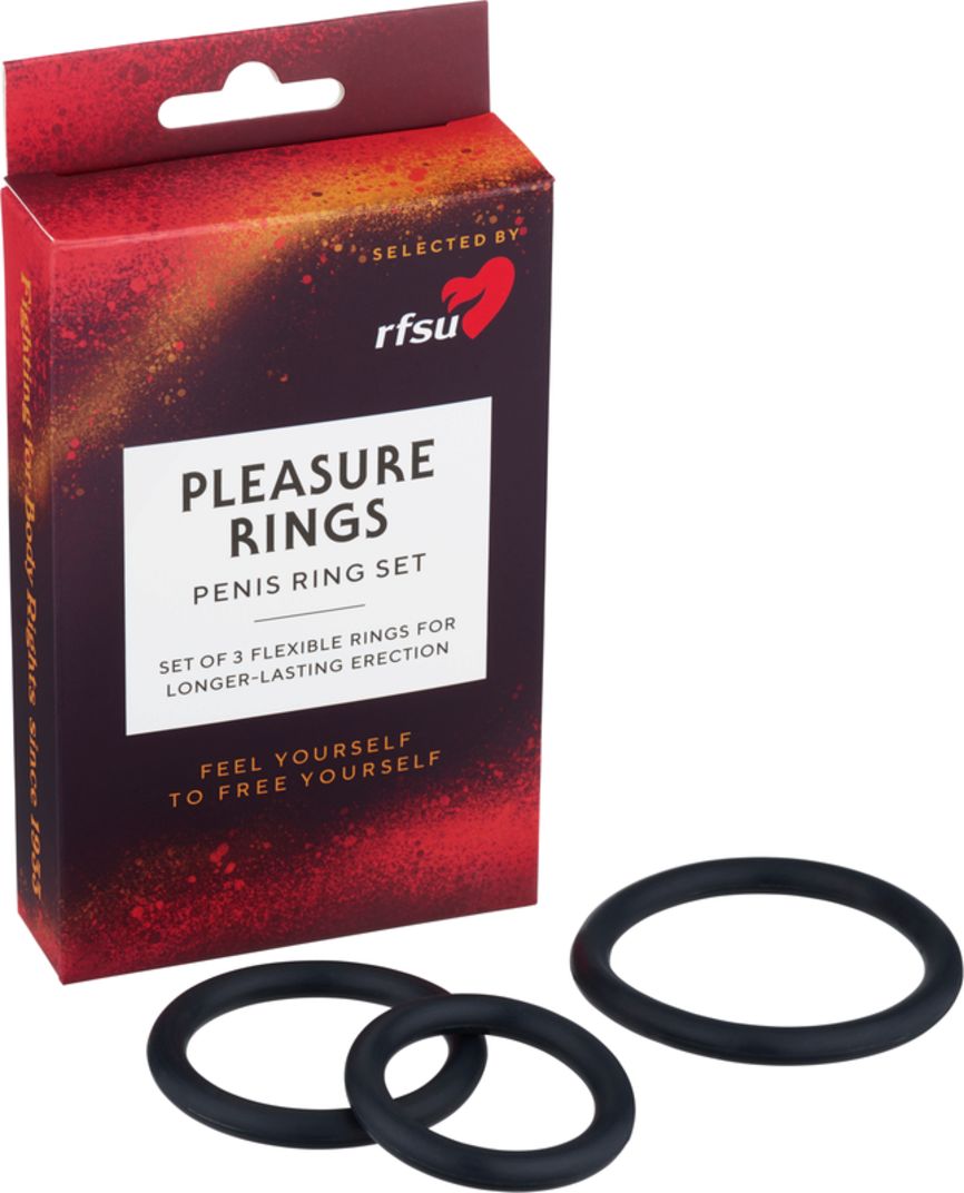 Produktbilde for rfsu Pleasure ring penisring sett 3 stk