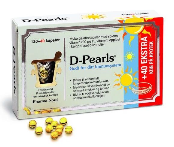 Pharma Nord D-Pearls 20 mcg kapsler 120+40 stk