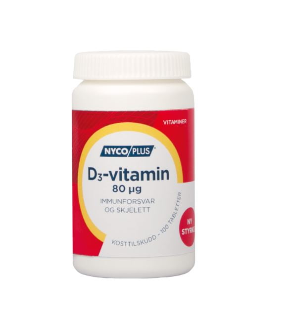 Nycoplus D3-vitamin 80mcg tabletter 100stk