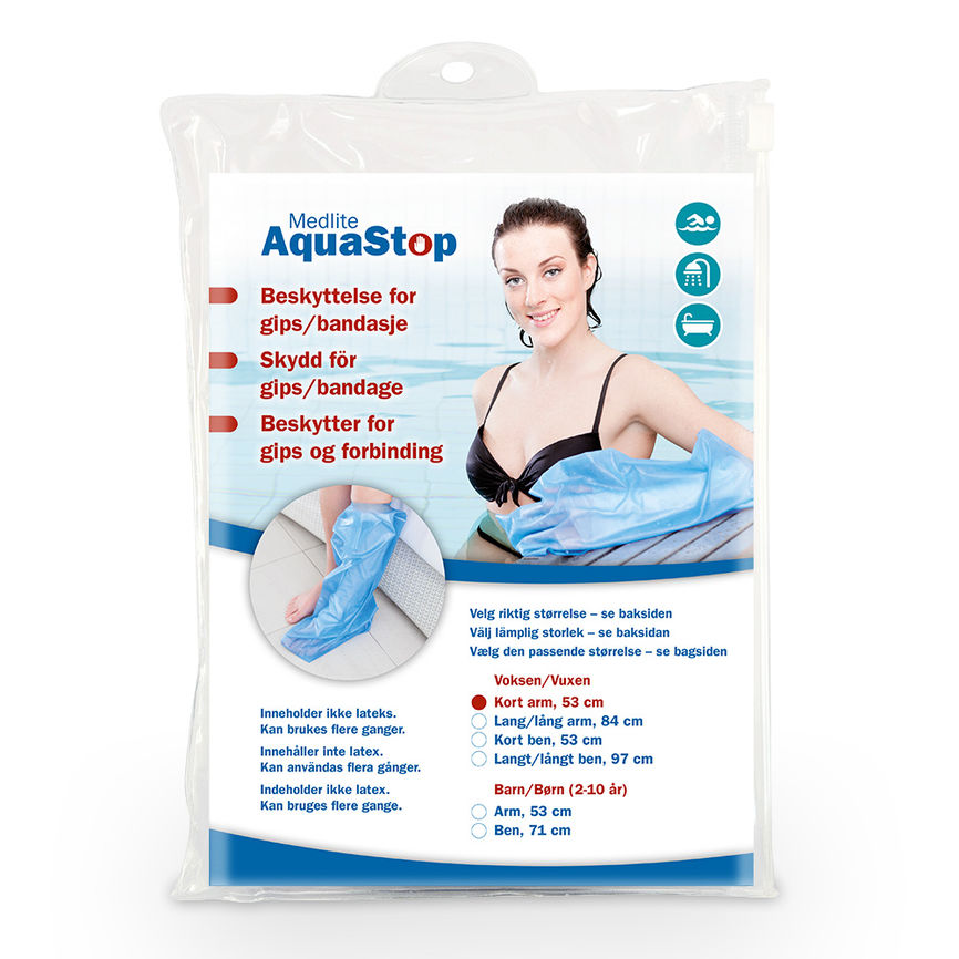 Medlite Aquastop Dusjbeskytter Voksen Arm Kort