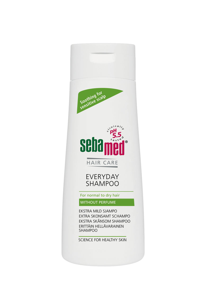 Bilde av en flaske med Sebamed Everyday Shampoo Uten parfyme 200ml