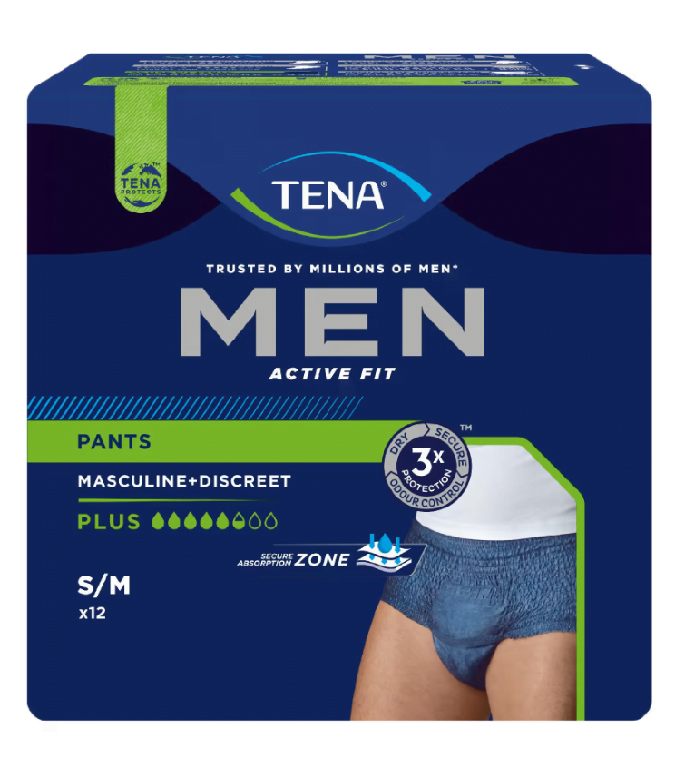 Tena MEN Pants Active Fit Plus S/M 12 stk