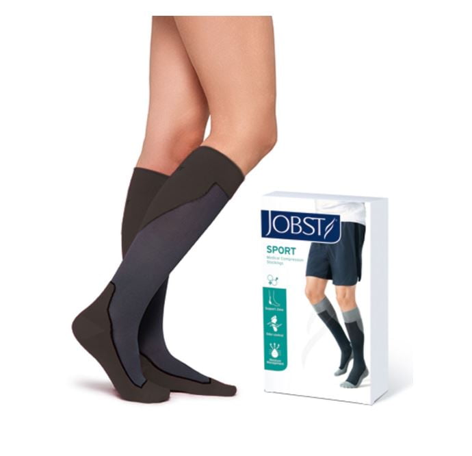 JOBST Sport knestrømpe klasse1 Medium, sort, 1 par