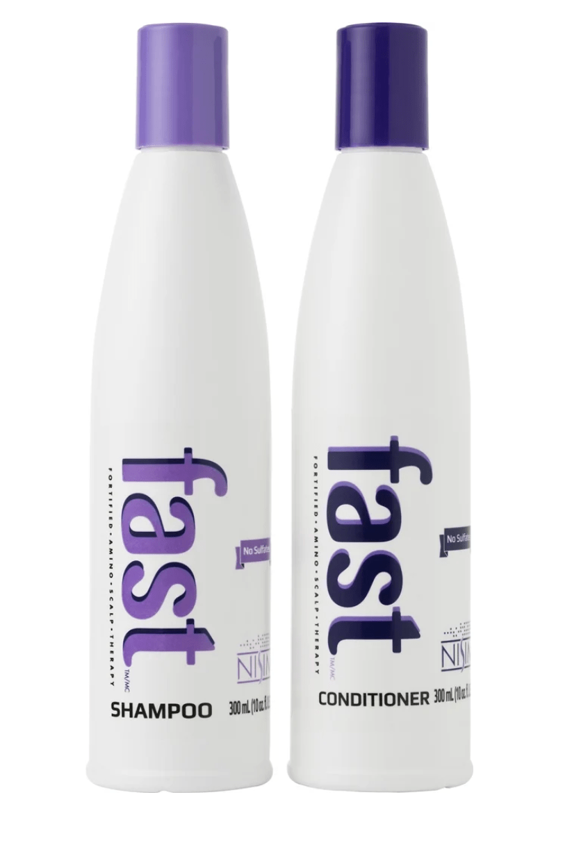 Bilde av to tuber med Nisim Fast Shampoo and Conditioner 2 x 300 ml