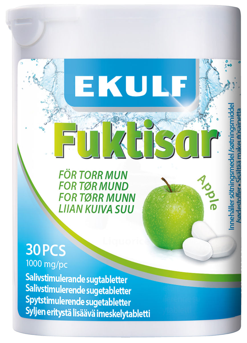 Ekulf Fuktisar sugetabletter eple 30 stk