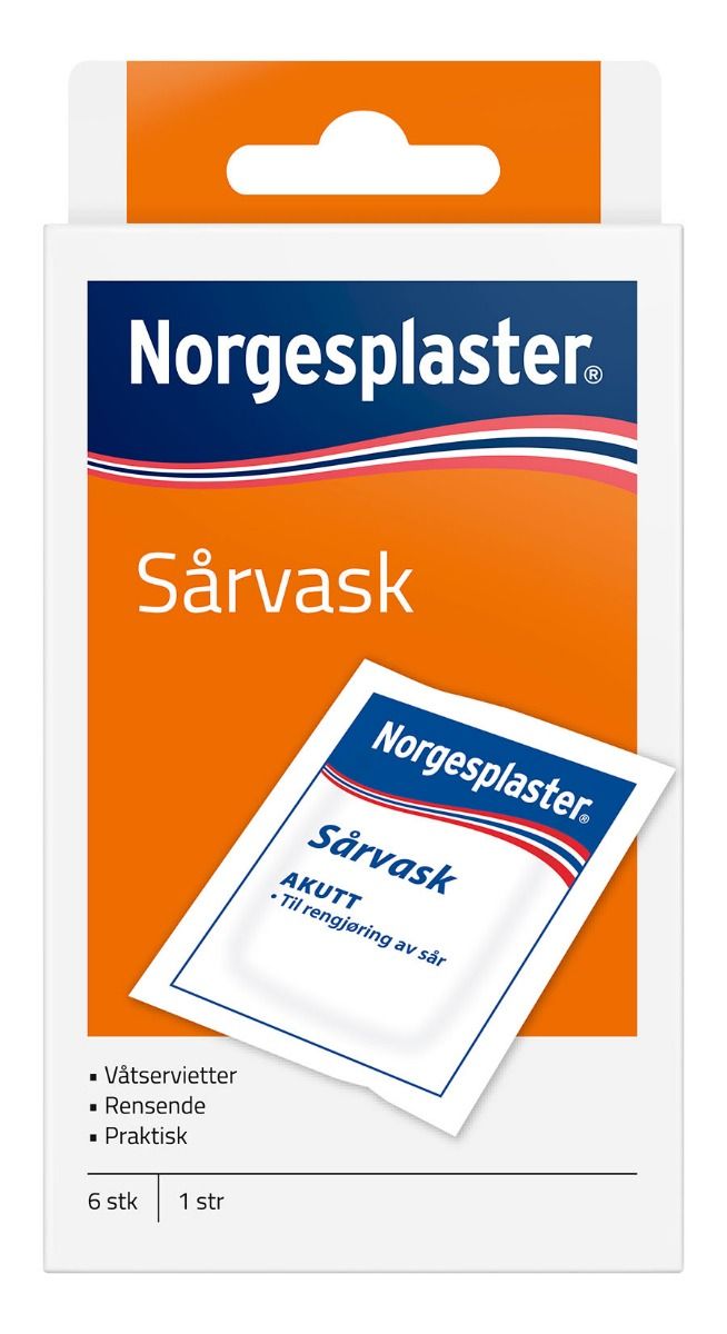 Norgesplaster Sårvask 6 stk