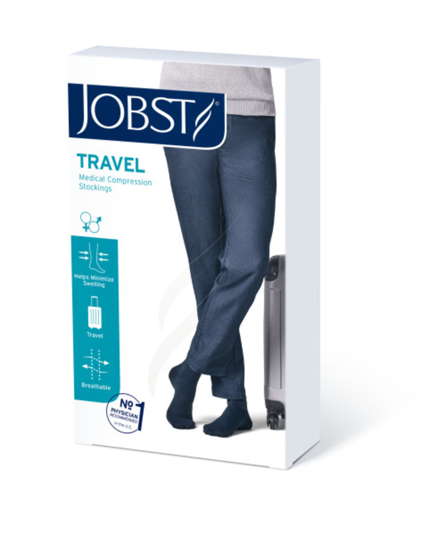 JOBST Travel knestrømpe klasse1 39/40, sort, 1 par