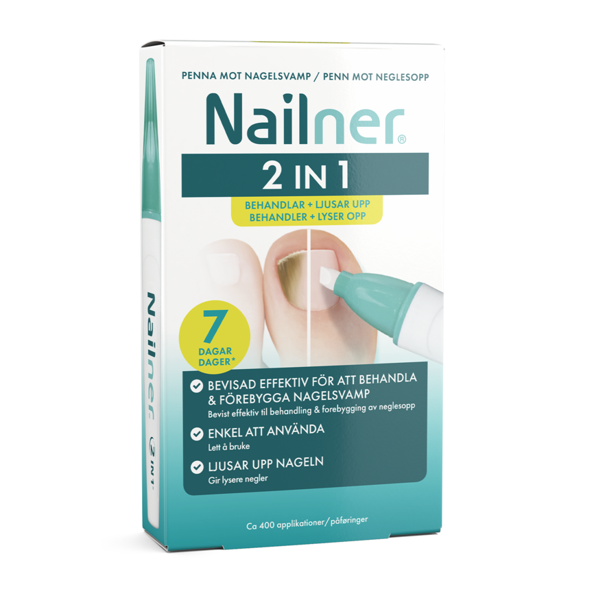 Nailner 2-i-1 penn mot neglesopp 4 ml