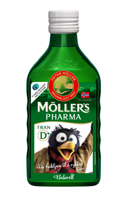 Møllers pharma tran D+ naturell smak 250ml