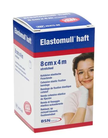 Elastomull haft selvheftende bandasje 8 cm x 4 m 1 stk