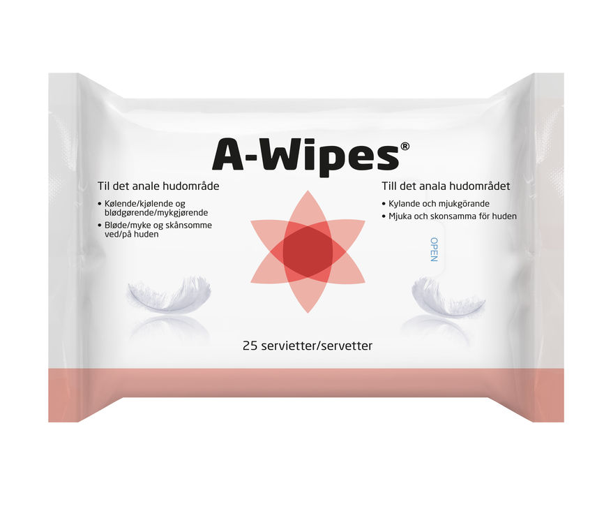 A-wipes serviett m/lotion 25 stk