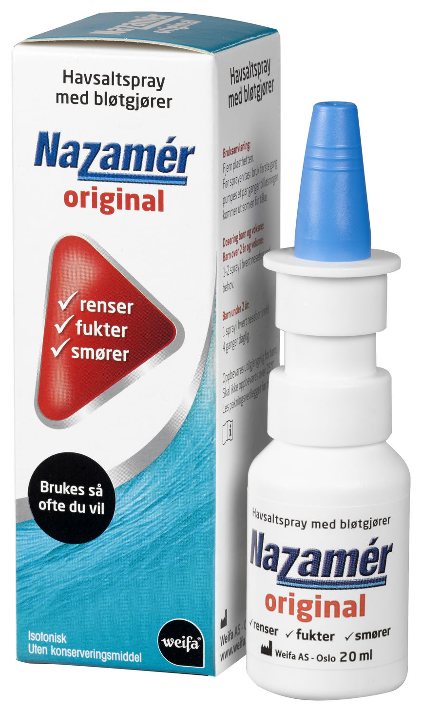 Nazamér Original saltvannsnesespray 20 ml