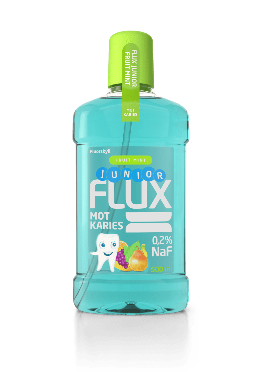 Flux Junior fluorskyll 0,2 % fruktmint 500 ml