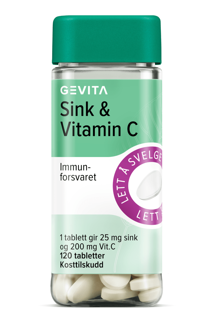 Gevita Sink & Vitamin C tabletter 120 stk