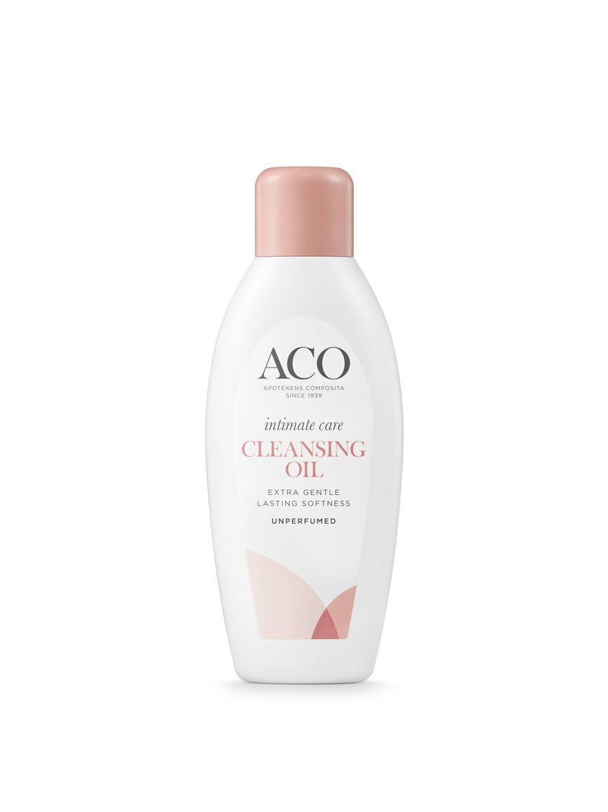 Produktbilde av en flaske med ACO Intimate Care Cleansing Oil 150ml