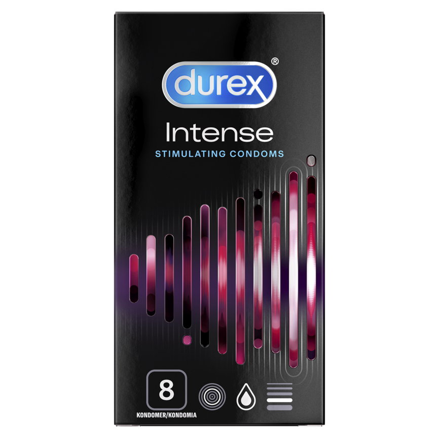 Durex Intense Stimulating kondom 8 stk