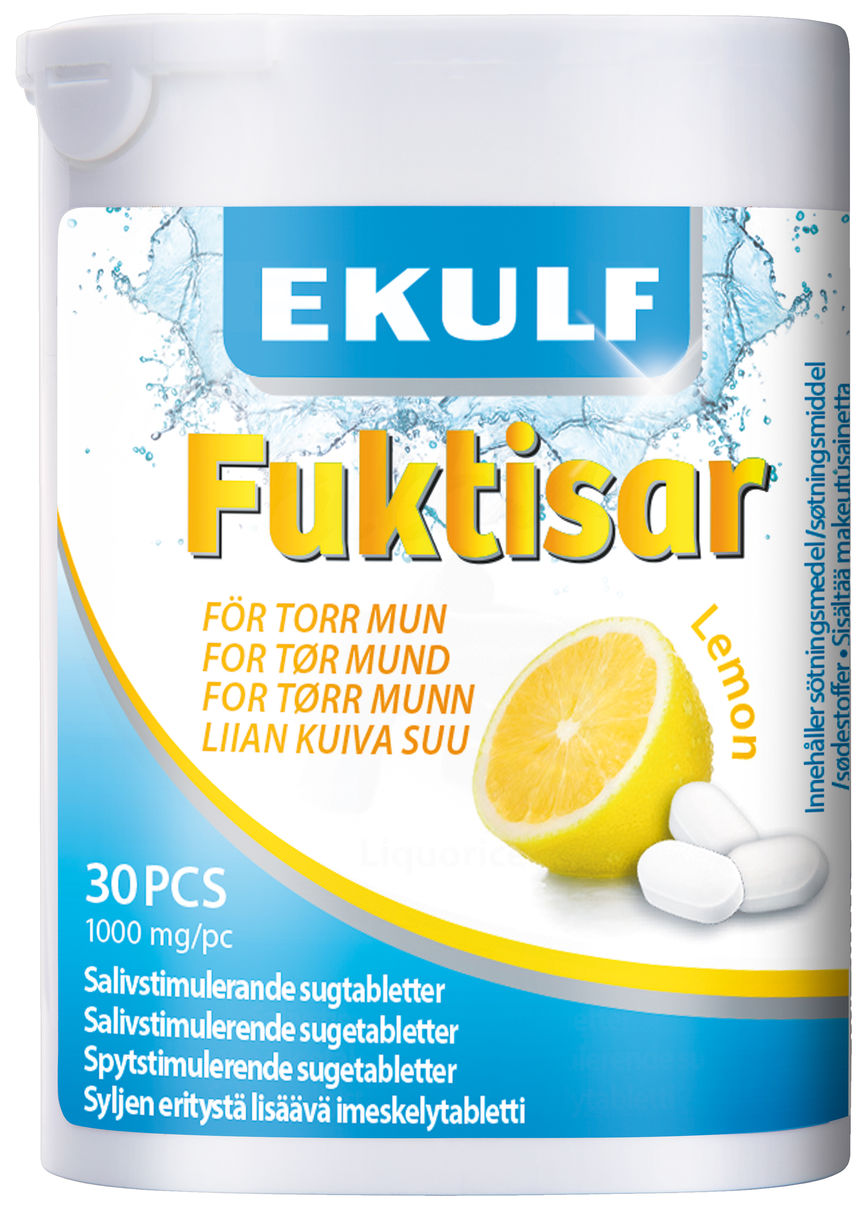 Ekulf Fuktisar sugetabletter sitron 30stk