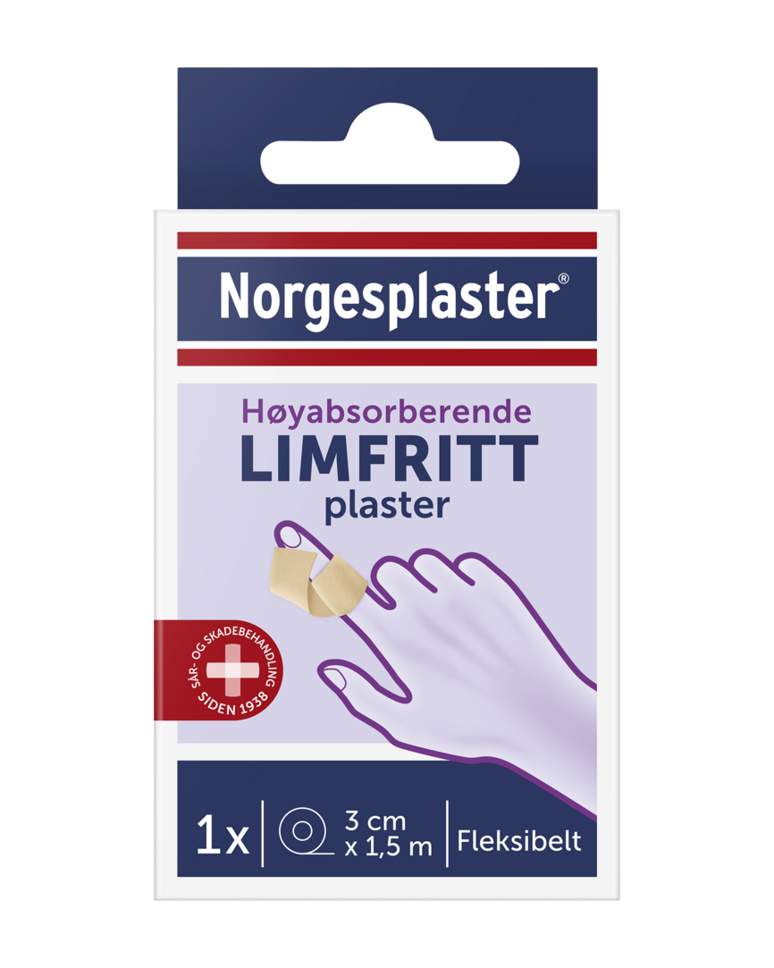 Norgesplaster Limfritt plaster 3 cm x 1,5 m