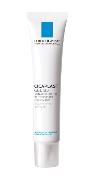 La Roche-Posay Cicaplast Gel B5 tube, en hudreparerende gel som akselererer hudens gjenoppretting. Den inneholder pro-recovery hudpleie og termisk kildevann fra La Roche-Posay.